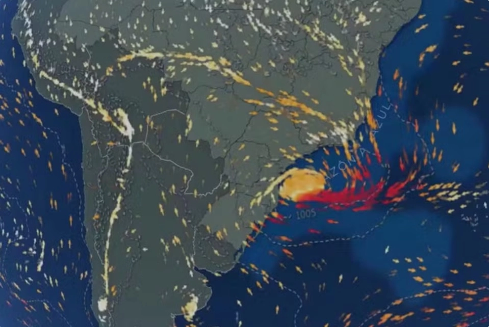 Ciclone extratropical se forma no Sul: temporais e ventos fortes devem atingir Mato Grosso do Sul
