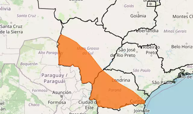 Alerta em MS: 50 municípios sob risco de chuvas intensas