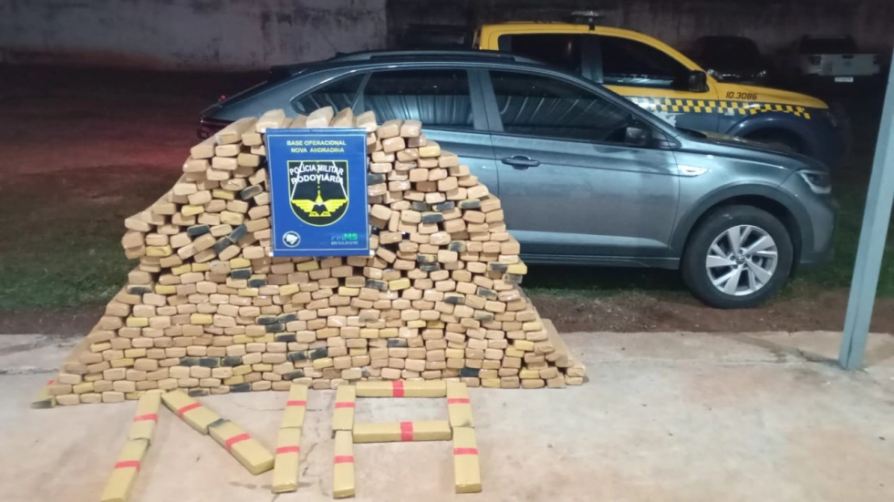 Polícia Militar Rodoviária apreende meia tonelada de maconha após perseguição na MS-480