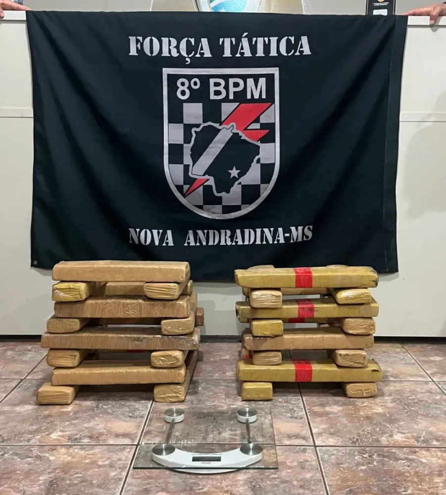 Suspeito é flagrado com mais de 32 kg de maconha em barraco próximo à BR-376, em Nova Andradina