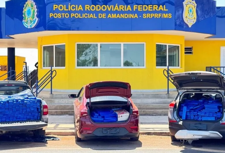 Comboio do tráfico é flagrado com mais de 1 tonelada de drogas em Ivinhema